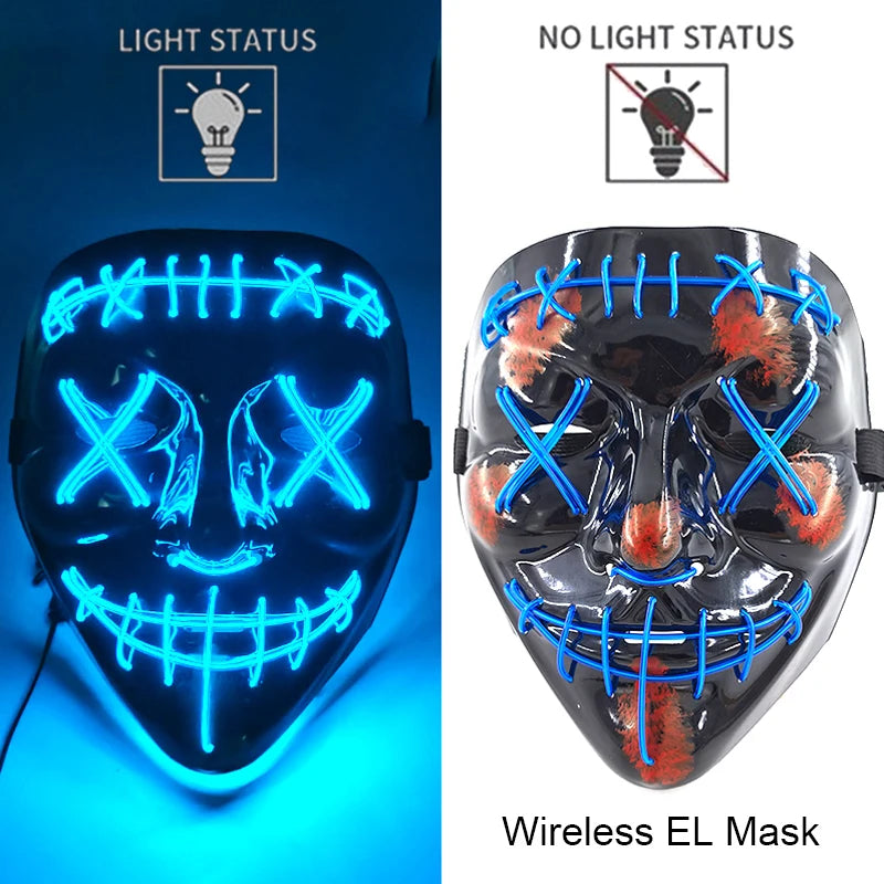 Wireless Neon LED Purge Mask