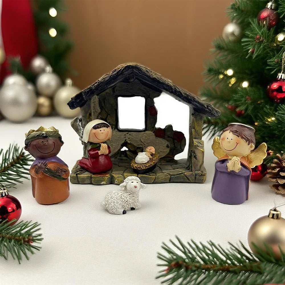 Small Nativity Set Resin