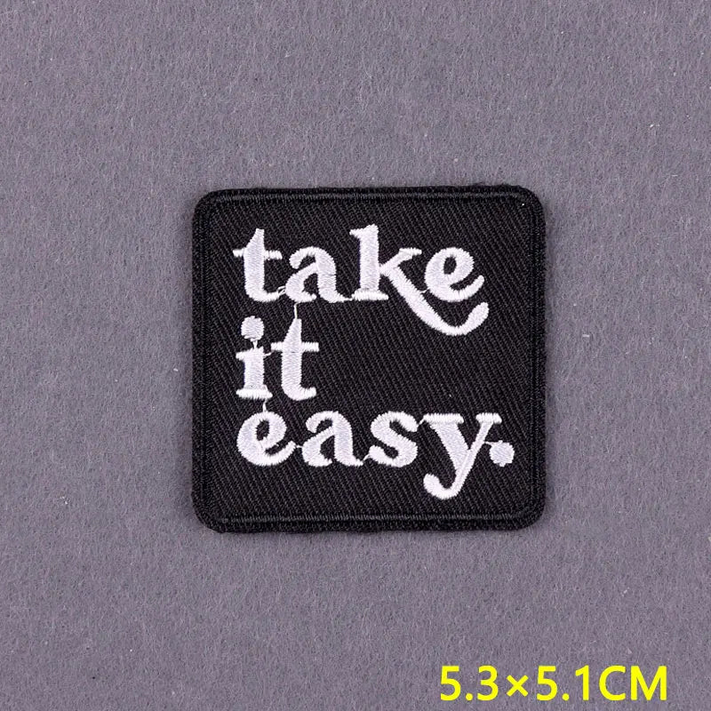 Embroidery Patch Positive Slogan