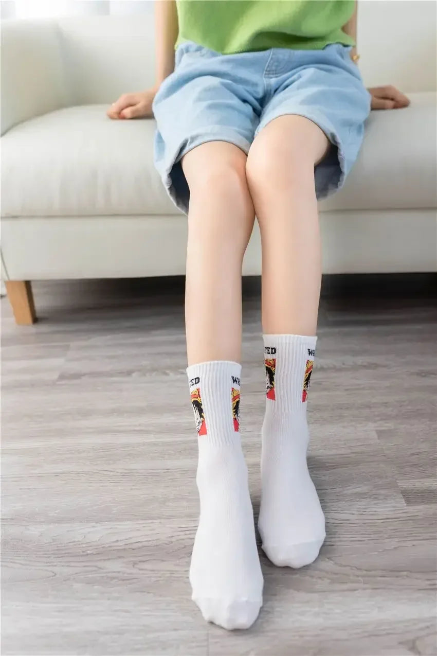 5Pair Anime One Piece Socks