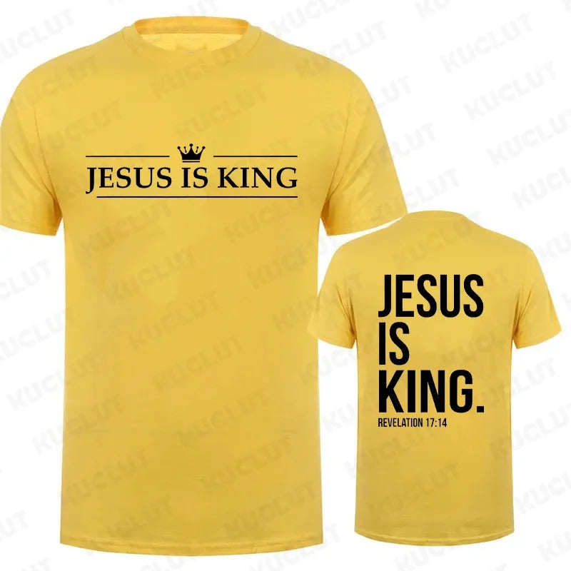 T Shirt Tees for Men Jesus Is King