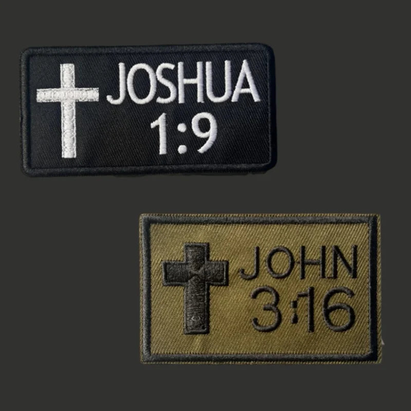 Joshua 1:9 Bible Verse Embroidered Patch