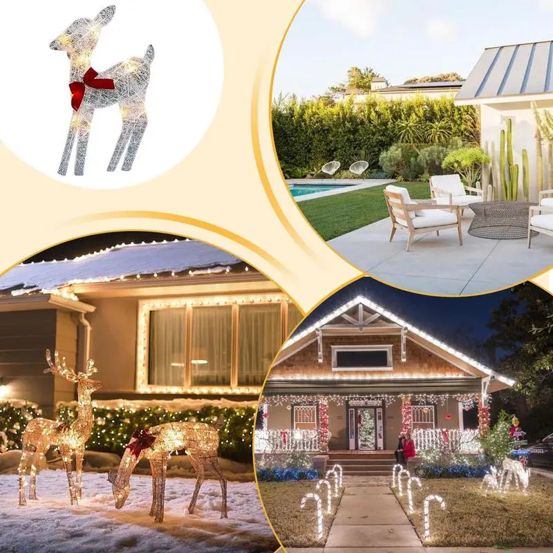 LED Light Iron Art Elk Deer