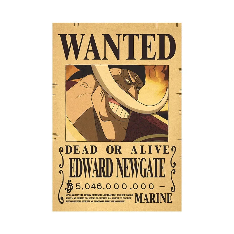 One Piece Anime Bounty Wanted Posters