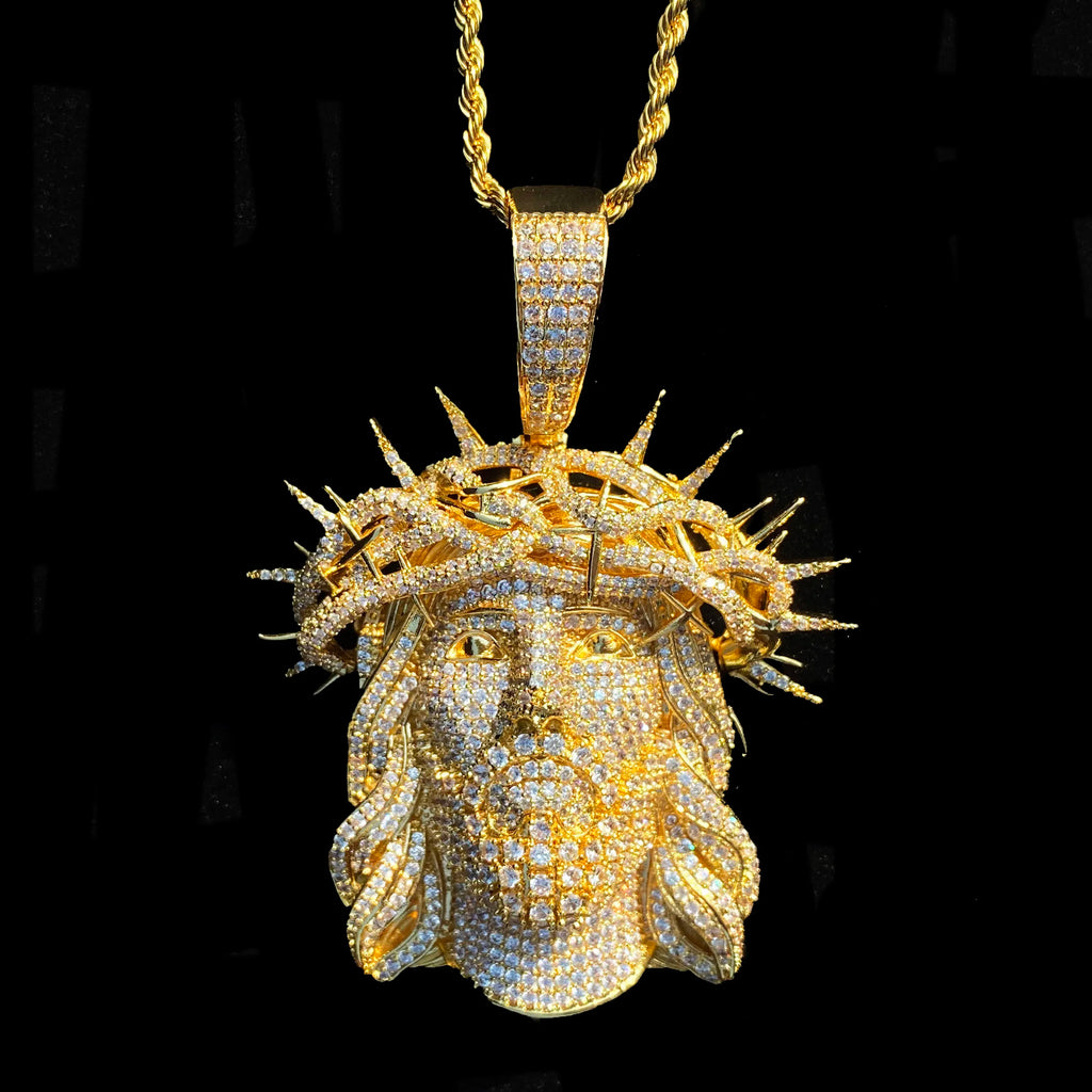 Aokaishen Iced Out Jesus Necklace