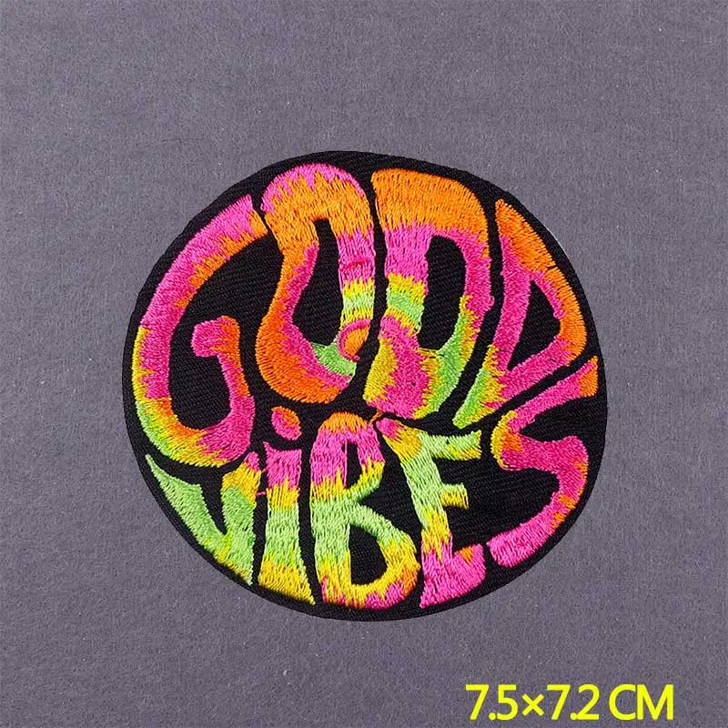 Embroidery Patch Positive Slogan