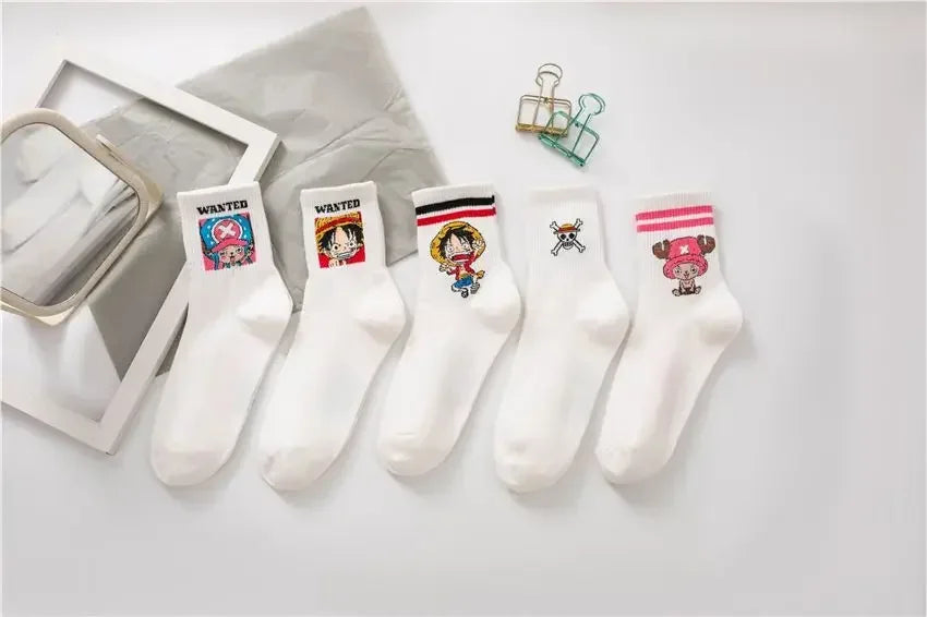 5Pair Anime One Piece Socks